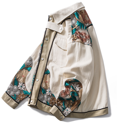 Canvas Patchwork Jacket For Men