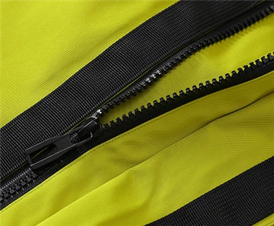 Mens yellow windbreaker jacket zip