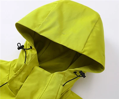 Mens yellow windbreaker jacket hood