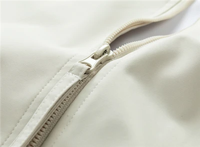 White Hooded Windbreaker