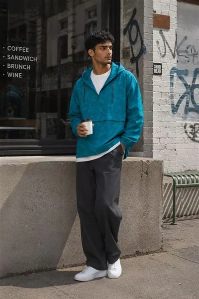 Men's Jacquard Logo Pullover Track Jacket price
