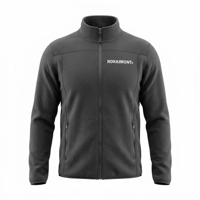 Men's Full Zip Polar Fleece Jacket Stand Collar